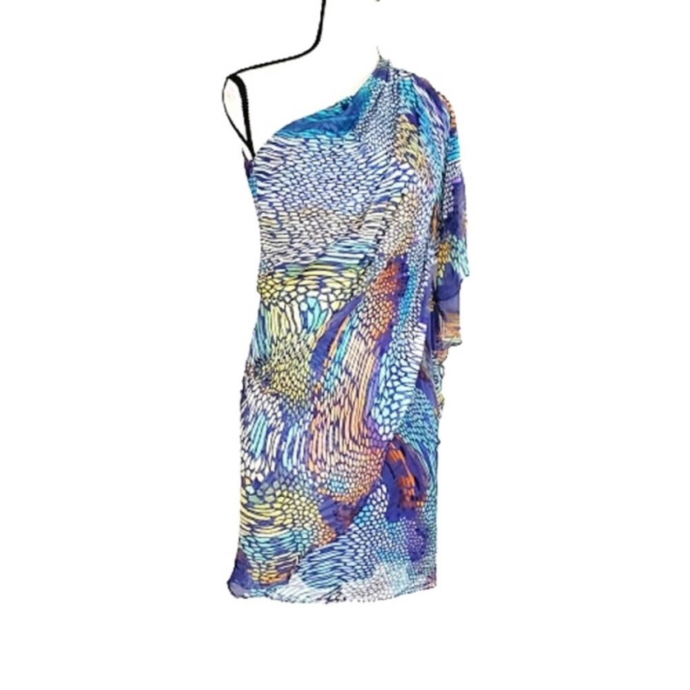 Badgley Mischka Silk One Shoulder